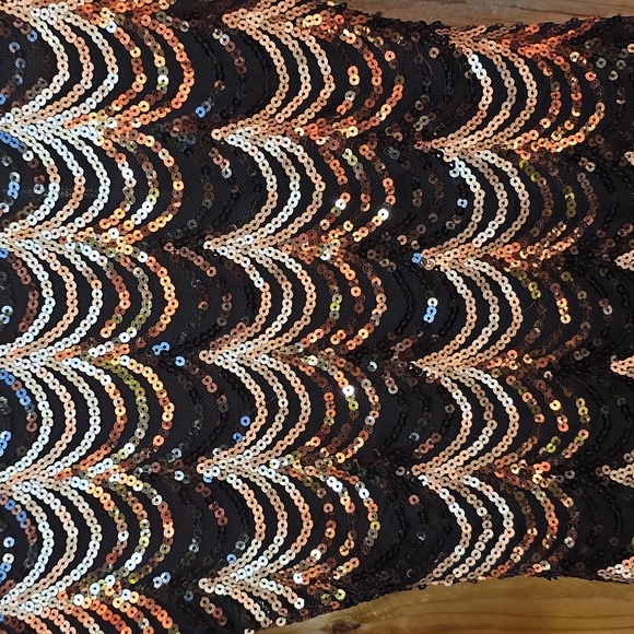 Privy Black and Gold Sequin Long Sleeve Dress - Picture 2 of 4